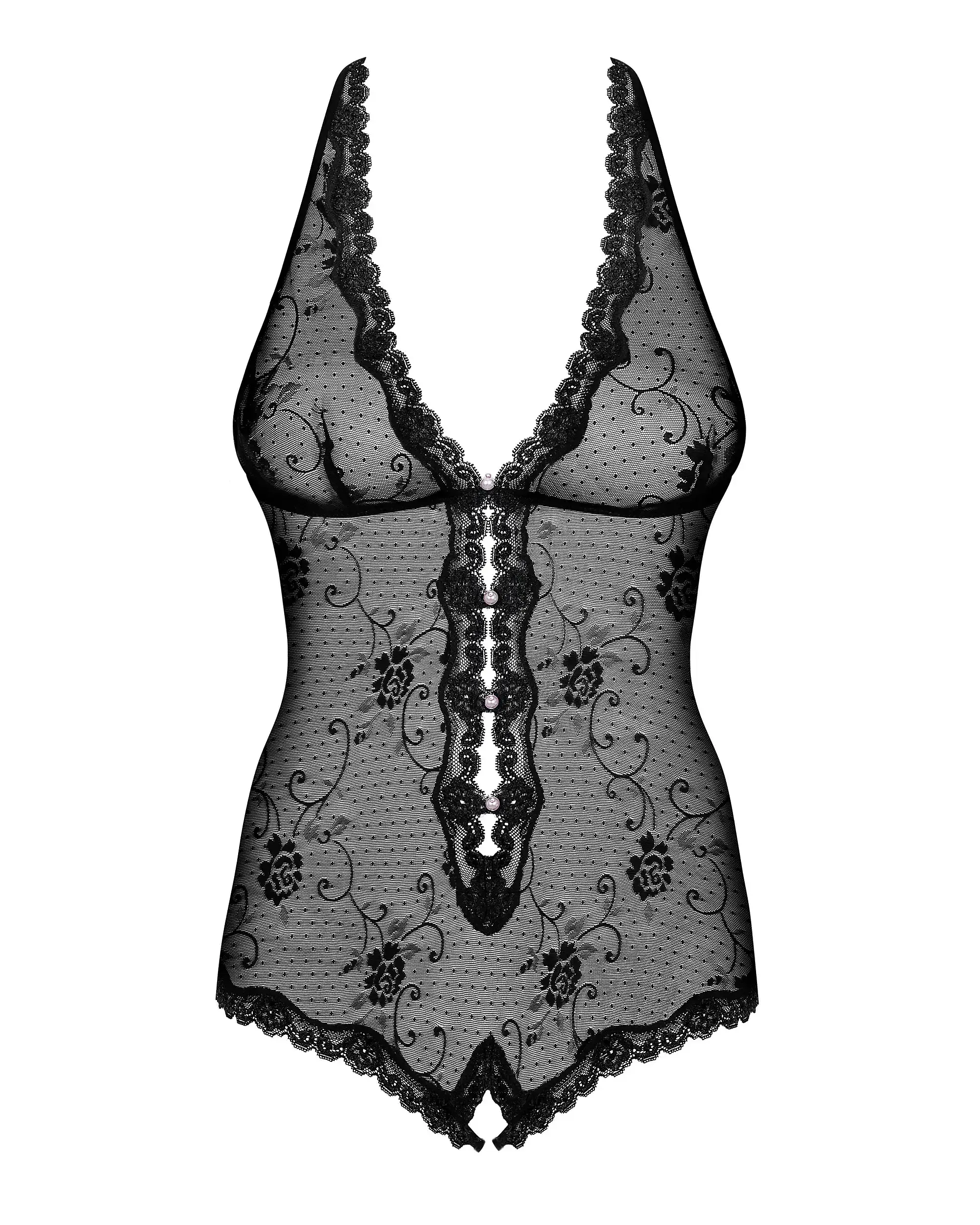 Боді black Fiorenta crotchless Obsessive
