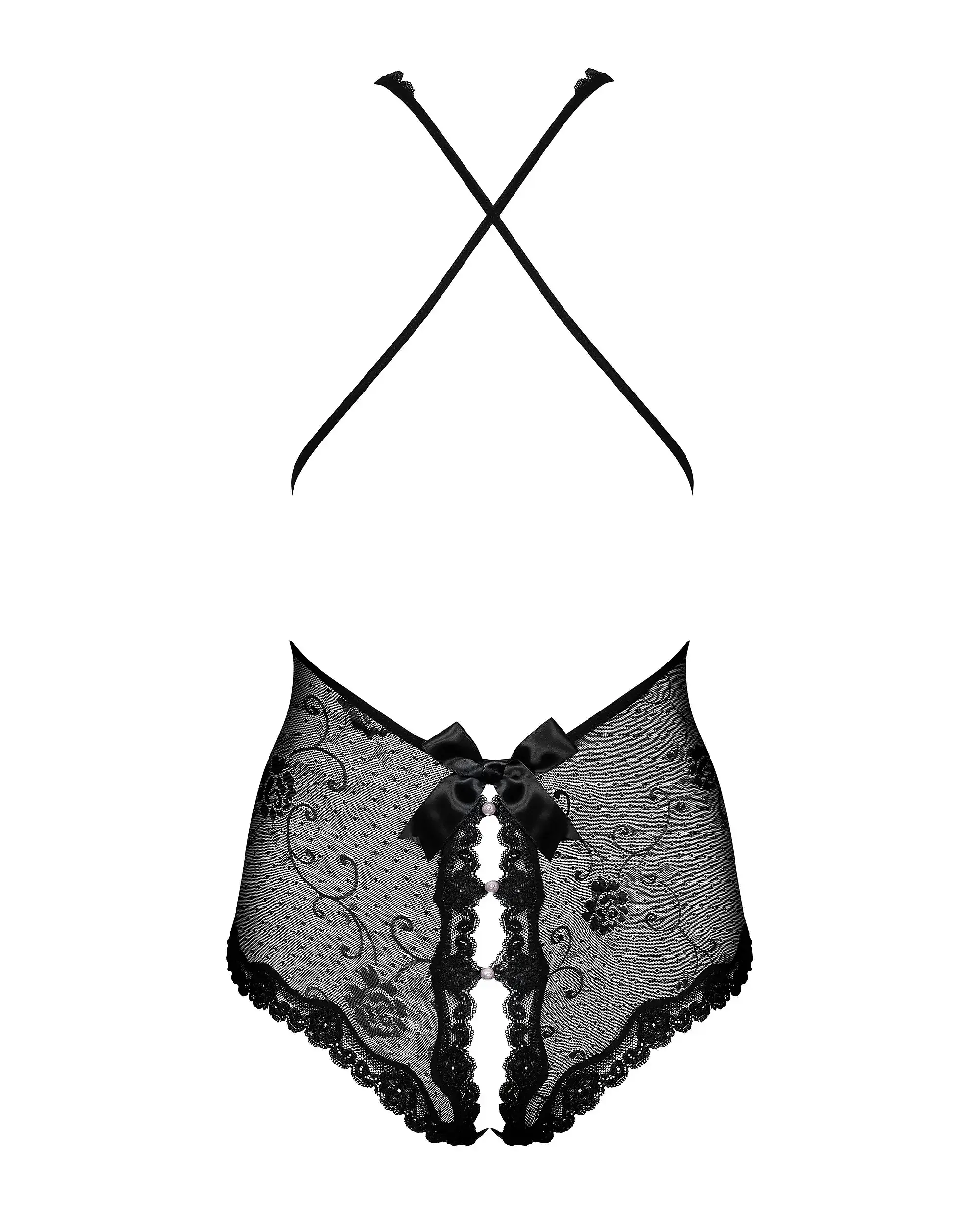 Боді black Fiorenta crotchless Obsessive