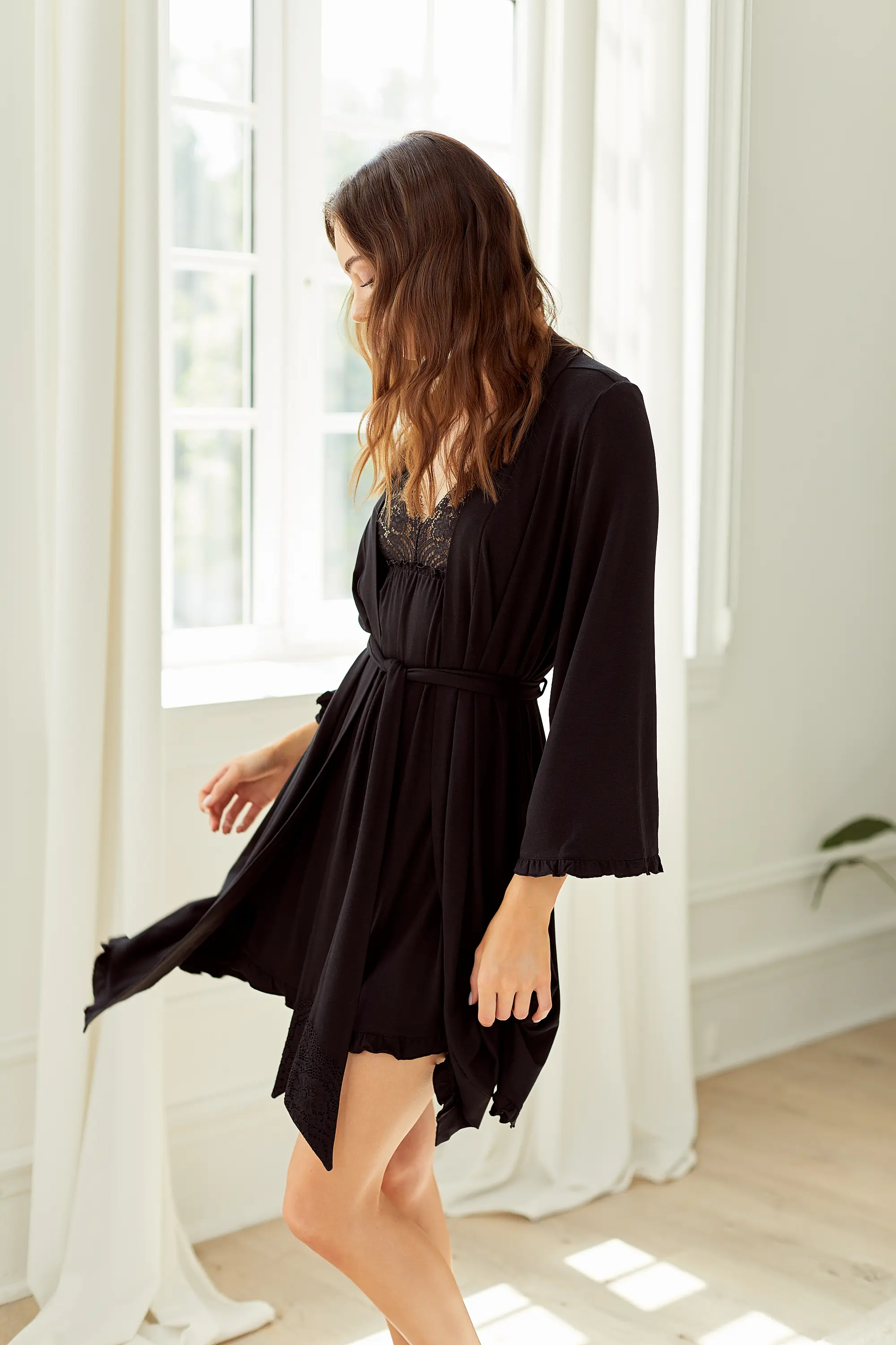 Халат чорний VK-5032 Your Touch