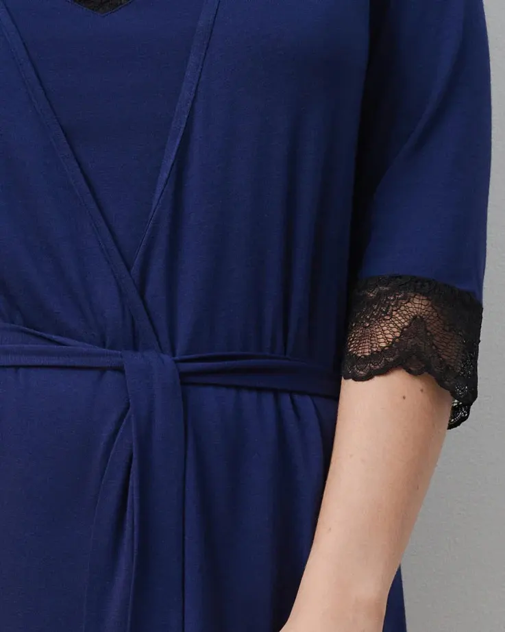 Халат navy blue 02105 Effetto