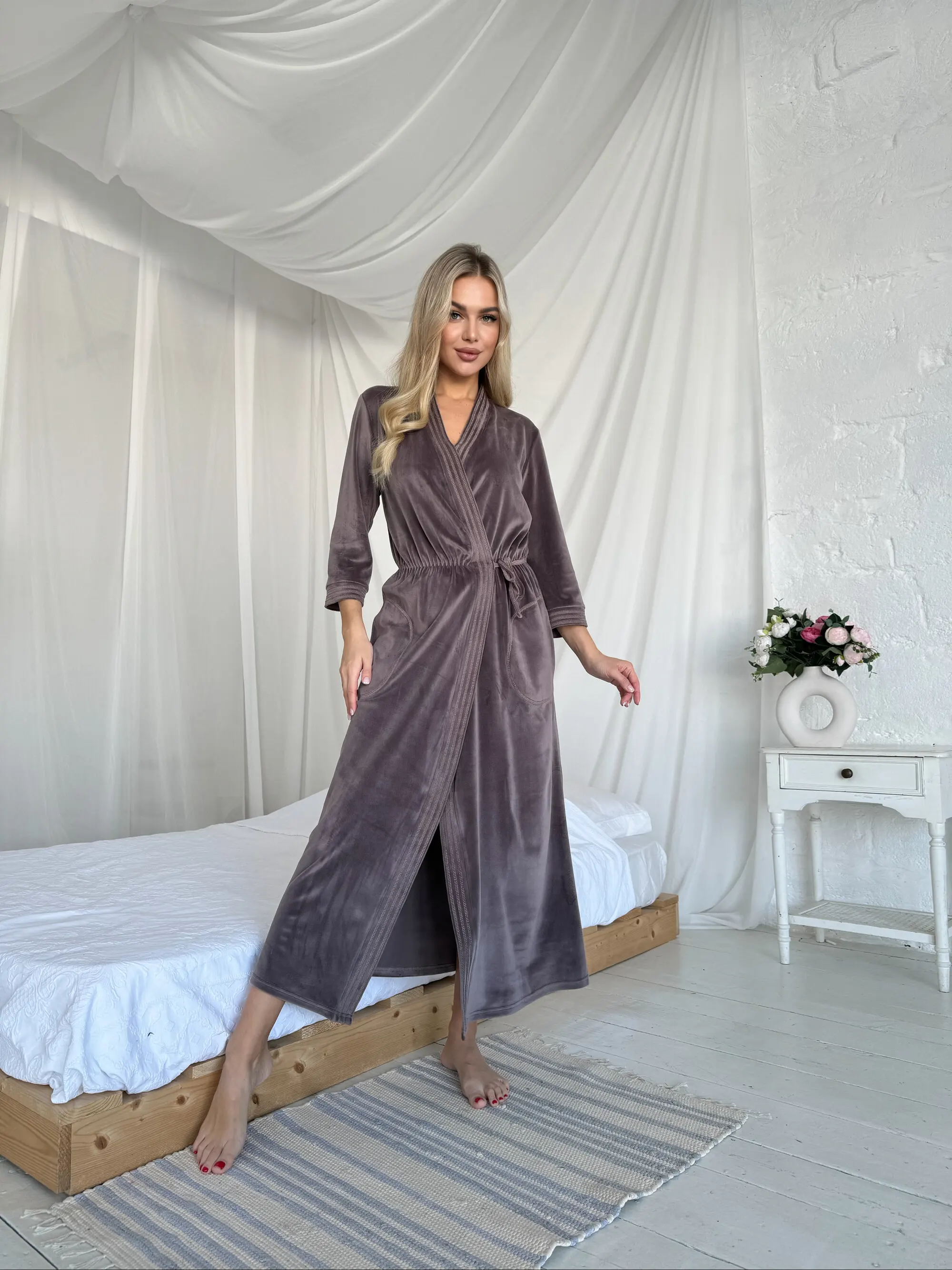 Халат велюр мокко ХВ1-17 Б Julia