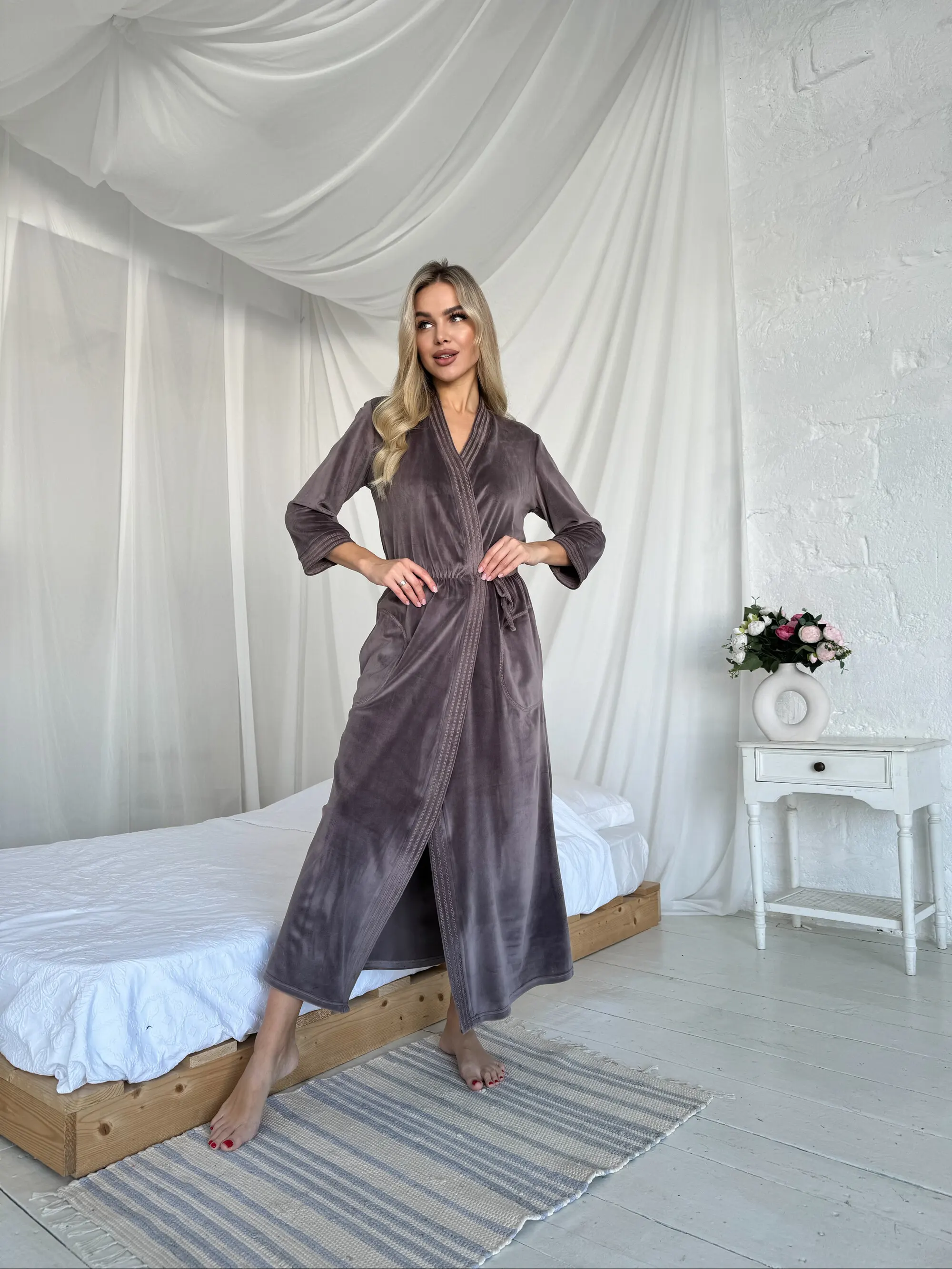 Халат велюр мокко ХВ1-17 Б Julia