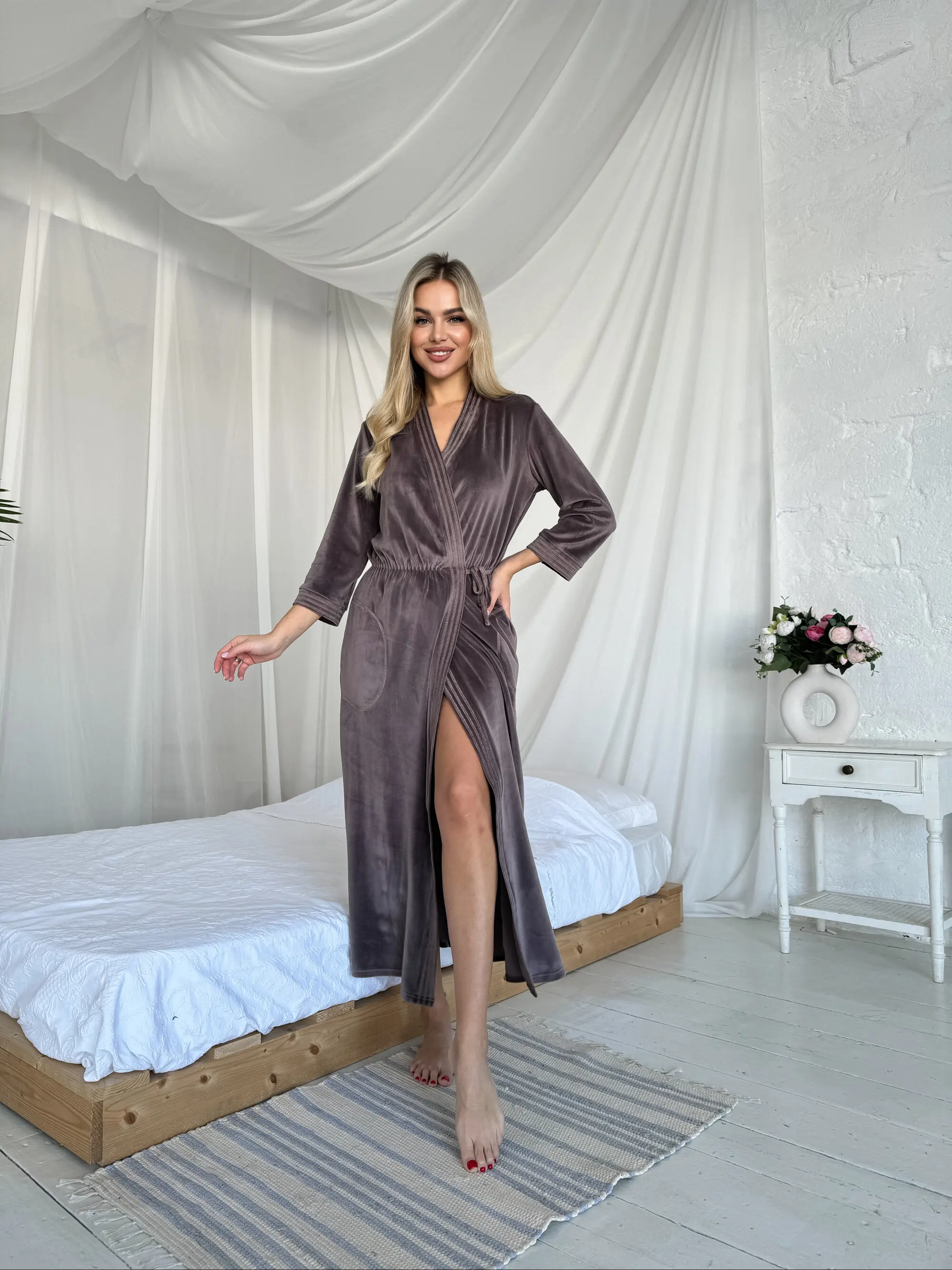 Халат велюр мокко ХВ1-17 Б Julia