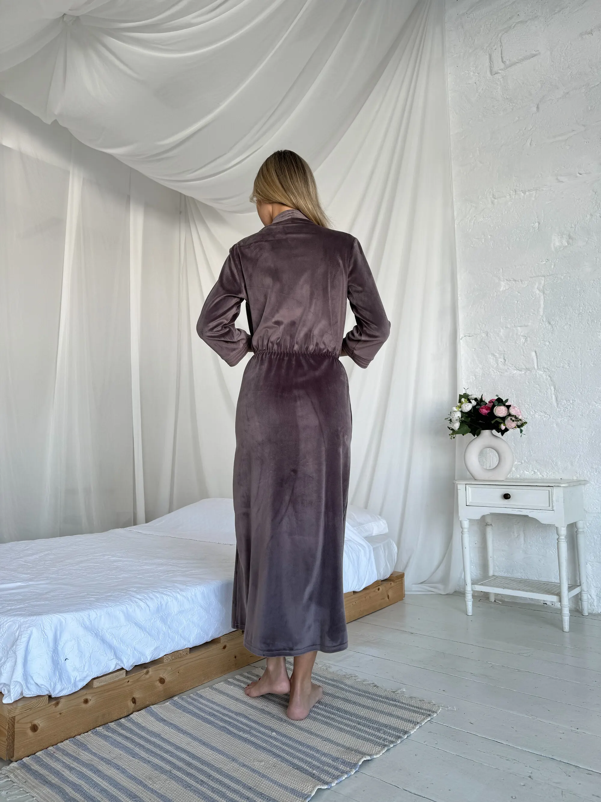 Халат велюр мокко ХВ1-17 Julia