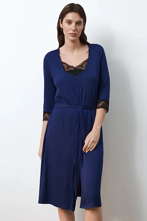 Халат navy blue 02105 Effetto, Італія