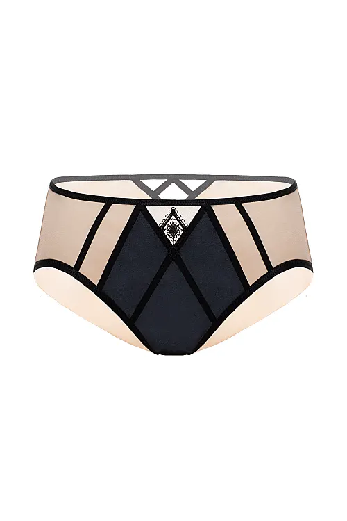 Труси Emmanuelle чорний/кава з молоком 97100 Gracija-Rim