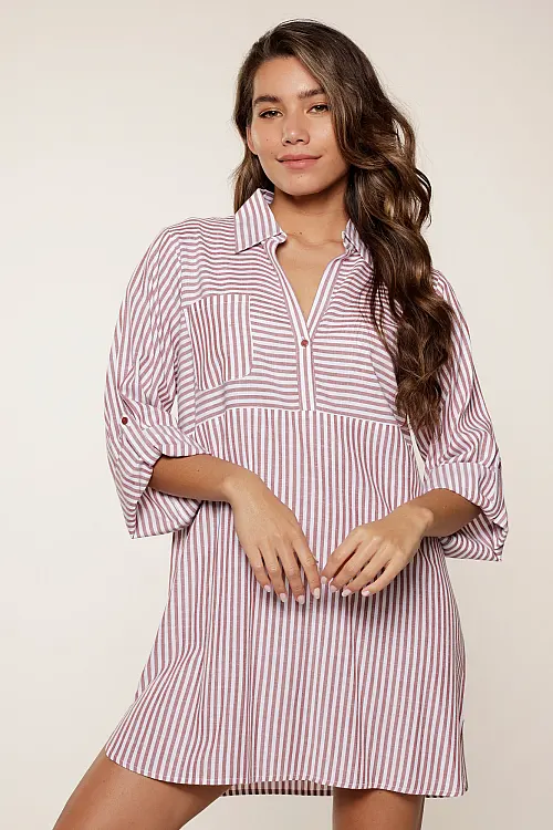 Туніка soft bordeaux stripe 7919PD Linga Dore, Нідерланди