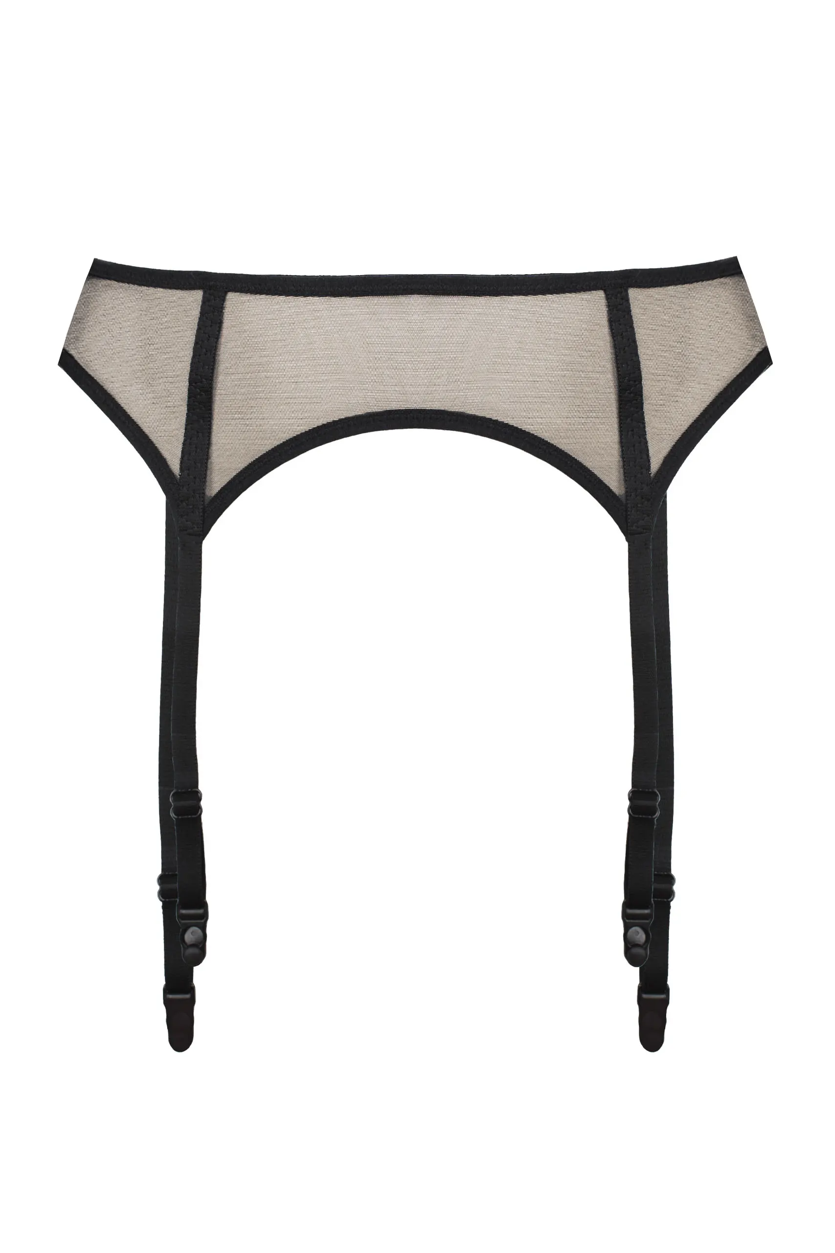 Пояс для панчох бежево-чорний 6228.5 Калина