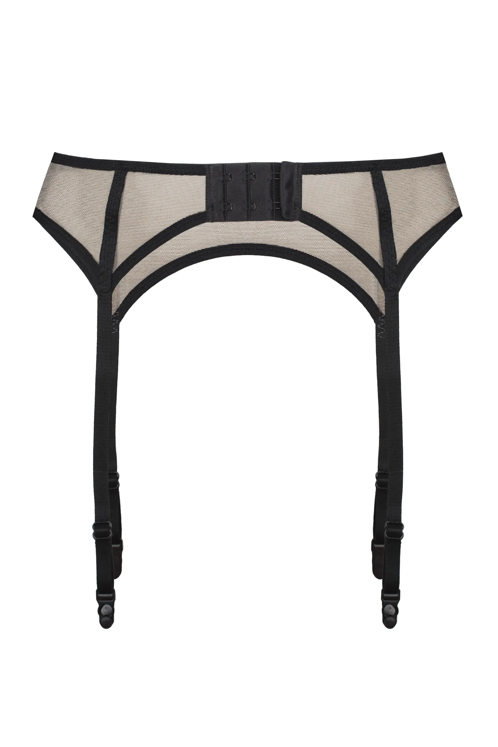 Пояс для панчох бежево-чорний 6228.5 Калина