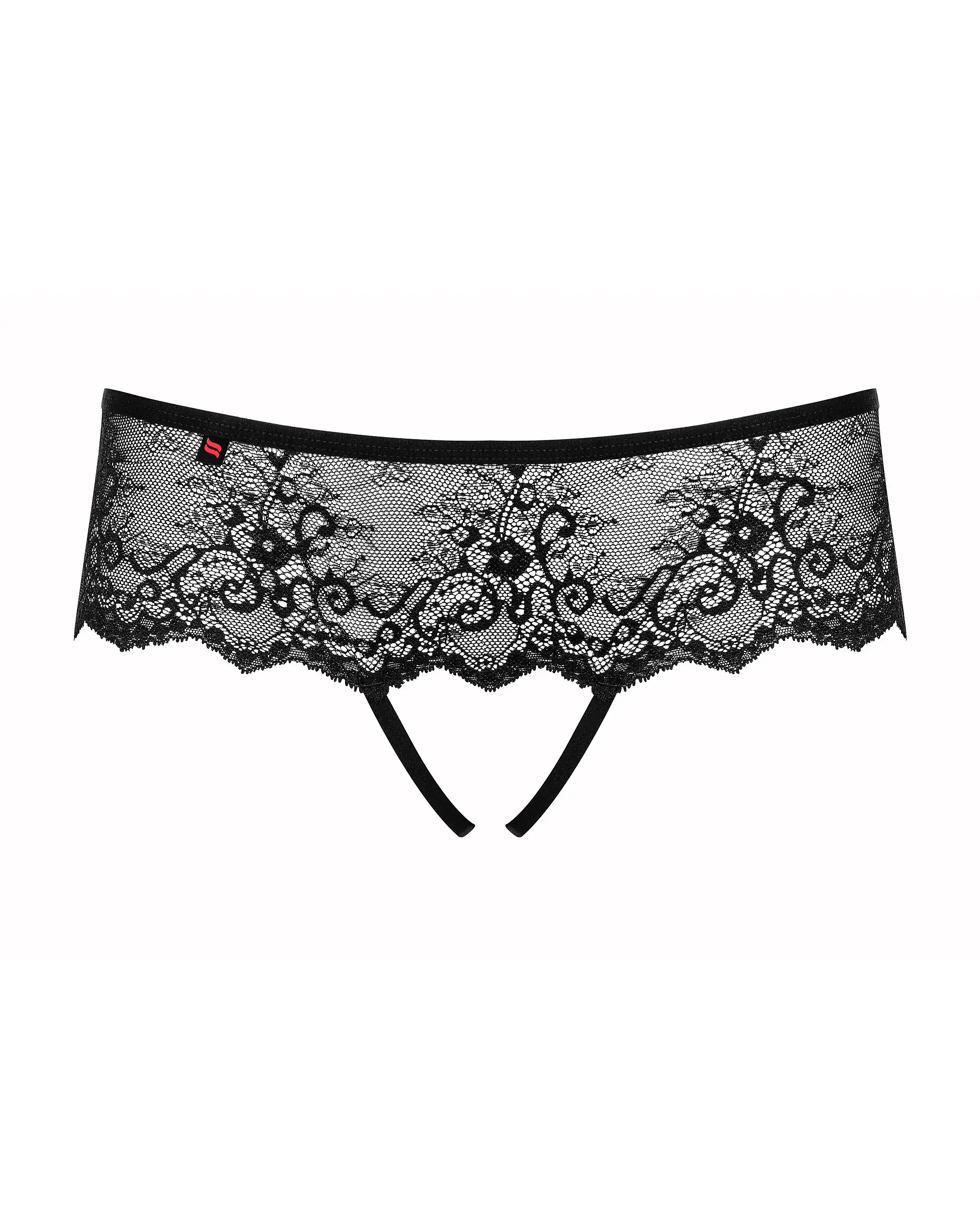 Труси black Merossa crotchless panties Obsessive