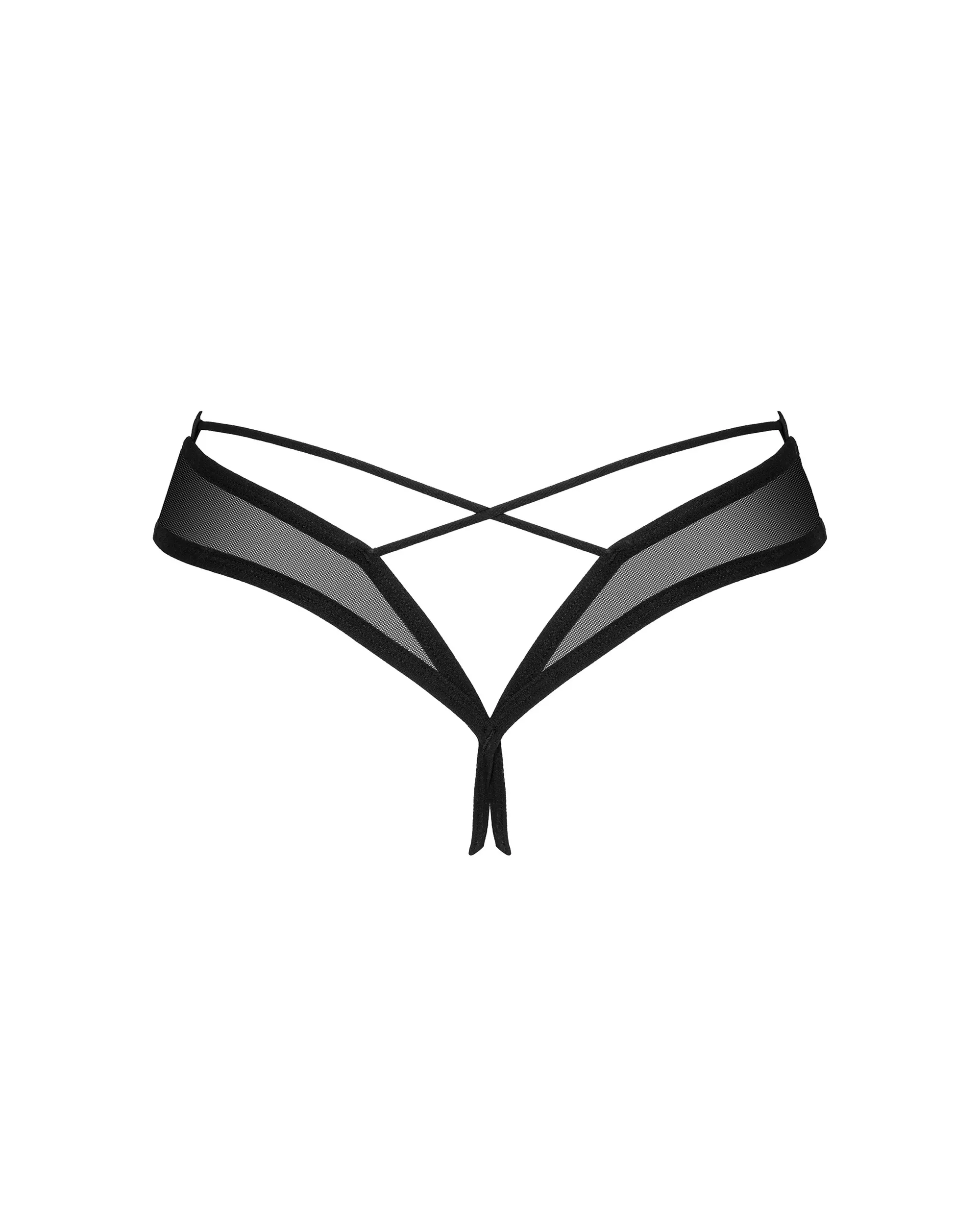 Труси black Roxelia crotchless thong Obsessive